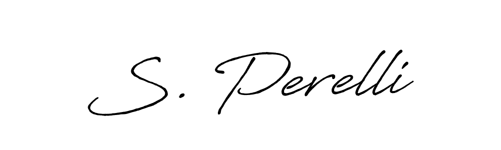 The best way (Antro_Vectra_Bolder) to make a short signature is to pick only two or three words in your name. The name S. Perelli include a total of six letters. For converting this name. S. Perelli signature style 7 images and pictures png