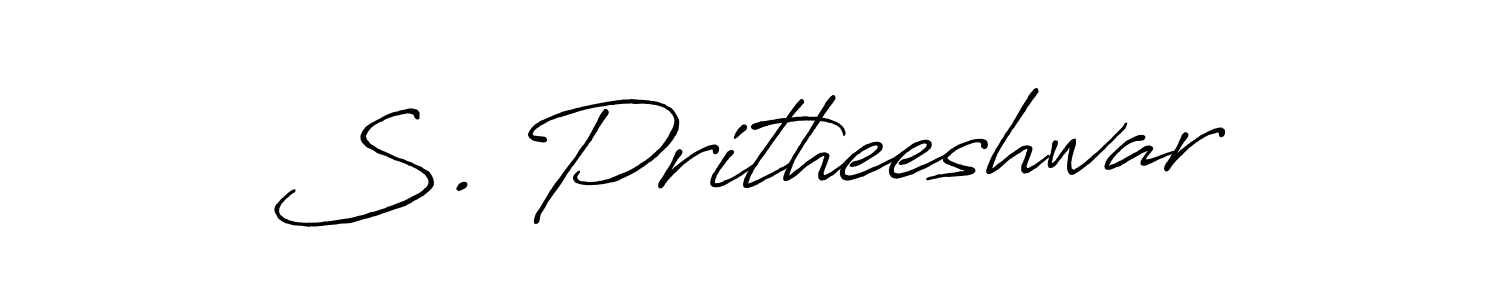 Also we have S. Pritheeshwar name is the best signature style. Create professional handwritten signature collection using Antro_Vectra_Bolder autograph style. S. Pritheeshwar signature style 7 images and pictures png