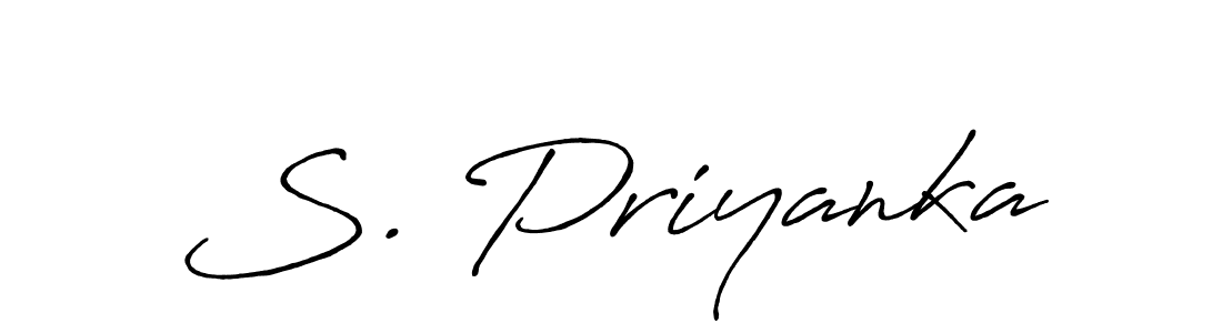 Design your own signature with our free online signature maker. With this signature software, you can create a handwritten (Antro_Vectra_Bolder) signature for name S. Priyanka. S. Priyanka signature style 7 images and pictures png