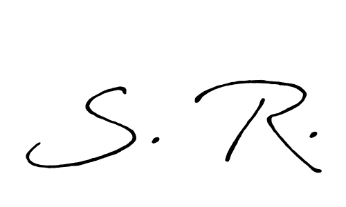 S. R. stylish signature style. Best Handwritten Sign (Antro_Vectra_Bolder) for my name. Handwritten Signature Collection Ideas for my name S. R.. S. R. signature style 7 images and pictures png