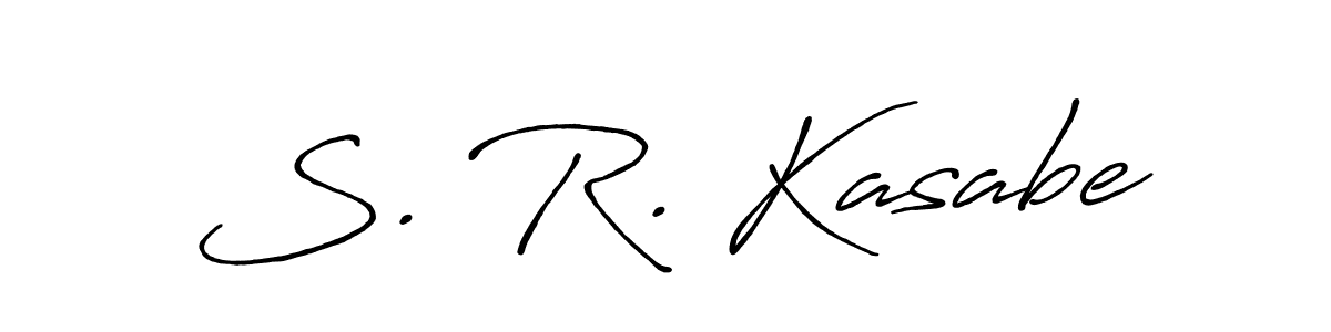 How to make S. R. Kasabe signature? Antro_Vectra_Bolder is a professional autograph style. Create handwritten signature for S. R. Kasabe name. S. R. Kasabe signature style 7 images and pictures png