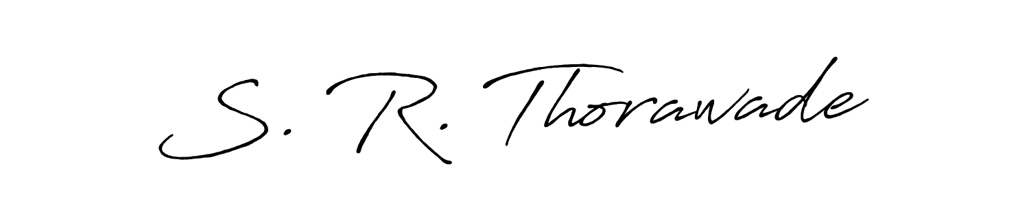 Antro_Vectra_Bolder is a professional signature style that is perfect for those who want to add a touch of class to their signature. It is also a great choice for those who want to make their signature more unique. Get S. R. Thorawade name to fancy signature for free. S. R. Thorawade signature style 7 images and pictures png