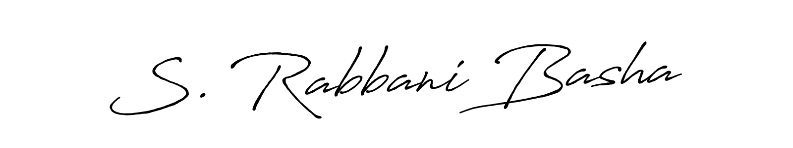 Make a beautiful signature design for name S. Rabbani Basha. With this signature (Antro_Vectra_Bolder) style, you can create a handwritten signature for free. S. Rabbani Basha signature style 7 images and pictures png