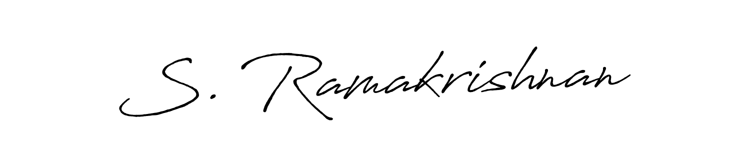 How to make S. Ramakrishnan signature? Antro_Vectra_Bolder is a professional autograph style. Create handwritten signature for S. Ramakrishnan name. S. Ramakrishnan signature style 7 images and pictures png