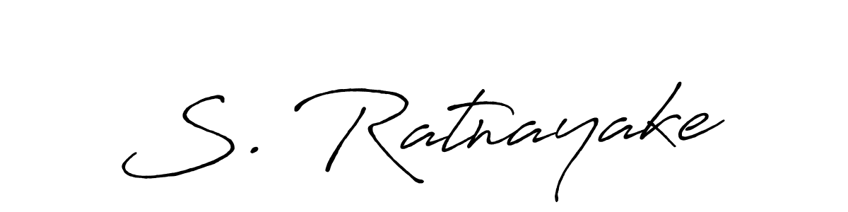 How to make S. Ratnayake name signature. Use Antro_Vectra_Bolder style for creating short signs online. This is the latest handwritten sign. S. Ratnayake signature style 7 images and pictures png