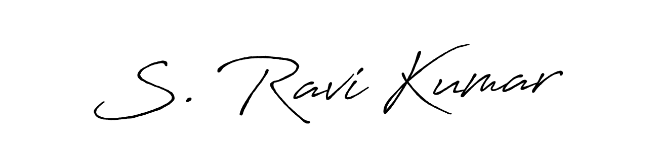 Make a beautiful signature design for name S. Ravi Kumar. With this signature (Antro_Vectra_Bolder) style, you can create a handwritten signature for free. S. Ravi Kumar signature style 7 images and pictures png