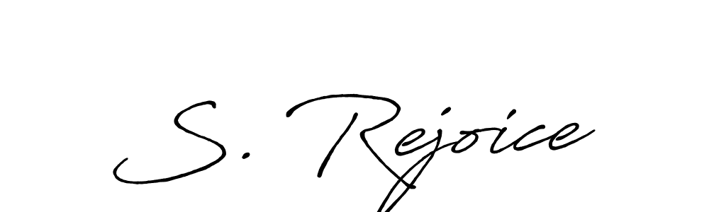S. Rejoice stylish signature style. Best Handwritten Sign (Antro_Vectra_Bolder) for my name. Handwritten Signature Collection Ideas for my name S. Rejoice. S. Rejoice signature style 7 images and pictures png