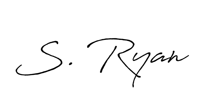 How to make S. Ryan name signature. Use Antro_Vectra_Bolder style for creating short signs online. This is the latest handwritten sign. S. Ryan signature style 7 images and pictures png