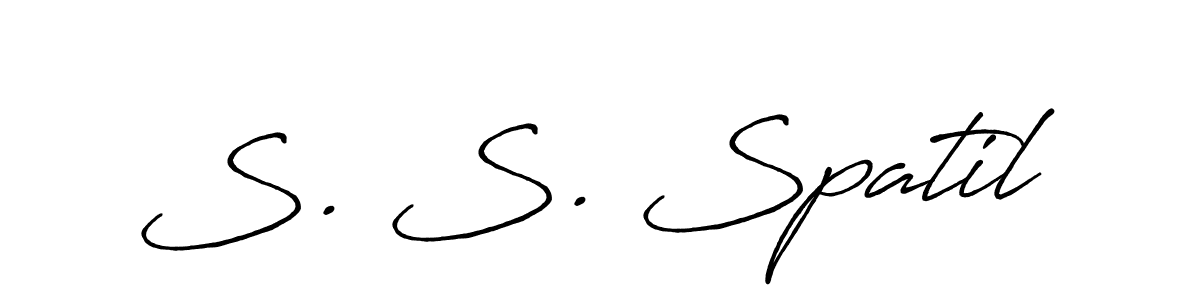 The best way (Antro_Vectra_Bolder) to make a short signature is to pick only two or three words in your name. The name S. S. Spatil include a total of six letters. For converting this name. S. S. Spatil signature style 7 images and pictures png