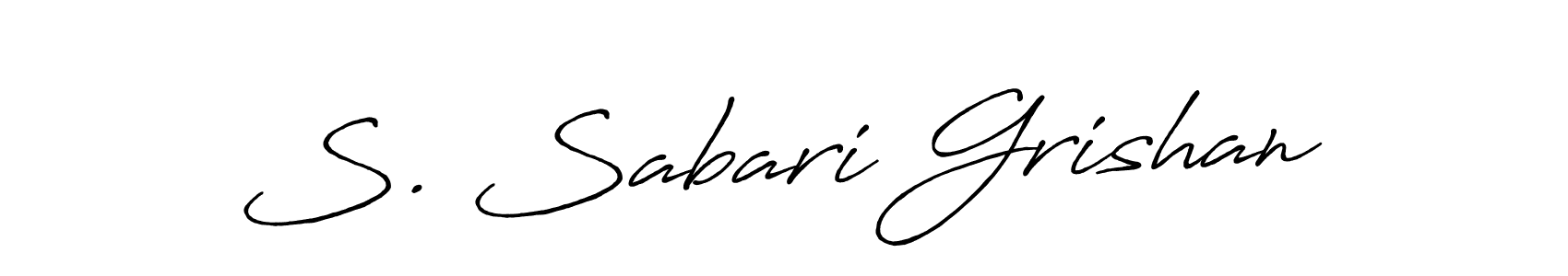 Make a short S. Sabari Grishan signature style. Manage your documents anywhere anytime using Antro_Vectra_Bolder. Create and add eSignatures, submit forms, share and send files easily. S. Sabari Grishan signature style 7 images and pictures png