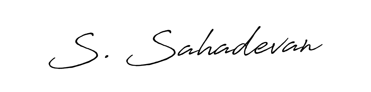 Similarly Antro_Vectra_Bolder is the best handwritten signature design. Signature creator online .You can use it as an online autograph creator for name S. Sahadevan. S. Sahadevan signature style 7 images and pictures png