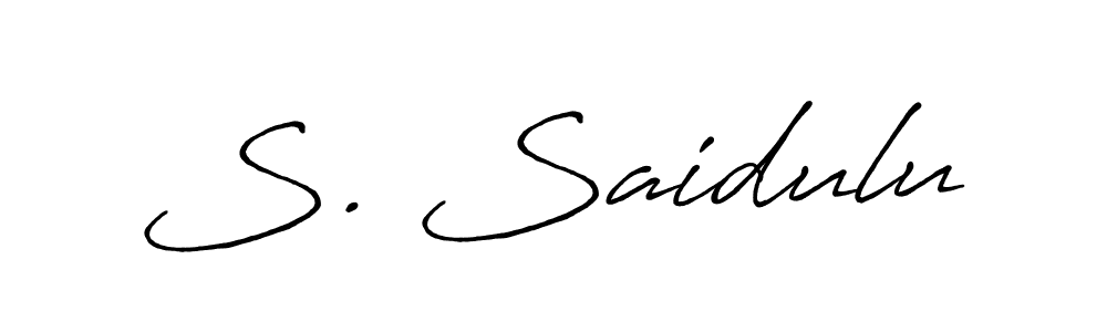 Make a beautiful signature design for name S. Saidulu. With this signature (Antro_Vectra_Bolder) style, you can create a handwritten signature for free. S. Saidulu signature style 7 images and pictures png