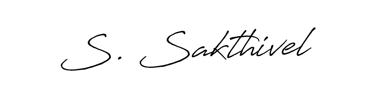 How to make S. Sakthivel name signature. Use Antro_Vectra_Bolder style for creating short signs online. This is the latest handwritten sign. S. Sakthivel signature style 7 images and pictures png