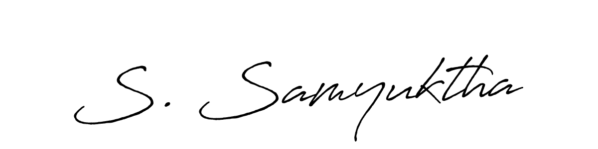 Make a short S. Samyuktha signature style. Manage your documents anywhere anytime using Antro_Vectra_Bolder. Create and add eSignatures, submit forms, share and send files easily. S. Samyuktha signature style 7 images and pictures png