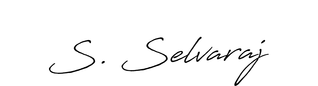 You should practise on your own different ways (Antro_Vectra_Bolder) to write your name (S. Selvaraj) in signature. don't let someone else do it for you. S. Selvaraj signature style 7 images and pictures png