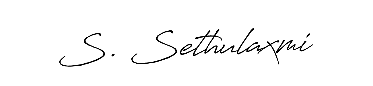 This is the best signature style for the S. Sethulaxmi name. Also you like these signature font (Antro_Vectra_Bolder). Mix name signature. S. Sethulaxmi signature style 7 images and pictures png