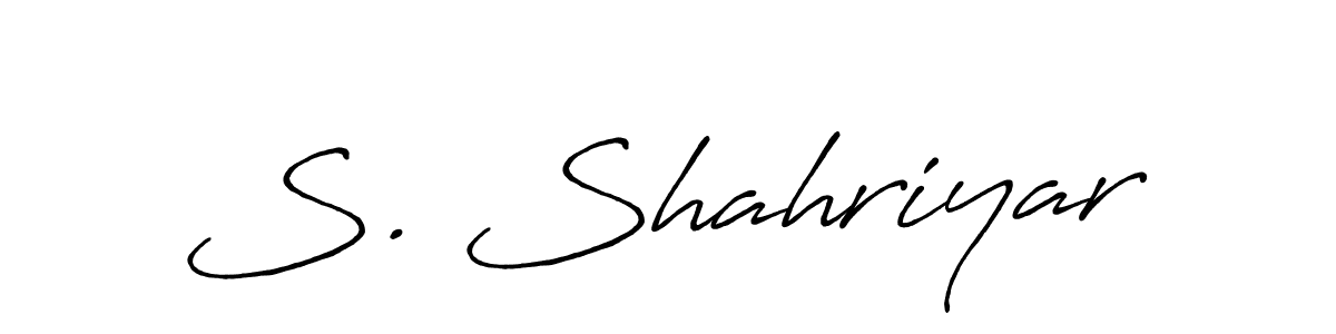 Once you've used our free online signature maker to create your best signature Antro_Vectra_Bolder style, it's time to enjoy all of the benefits that S. Shahriyar name signing documents. S. Shahriyar signature style 7 images and pictures png