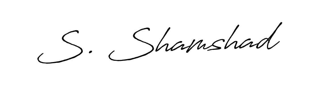 You should practise on your own different ways (Antro_Vectra_Bolder) to write your name (S. Shamshad) in signature. don't let someone else do it for you. S. Shamshad signature style 7 images and pictures png
