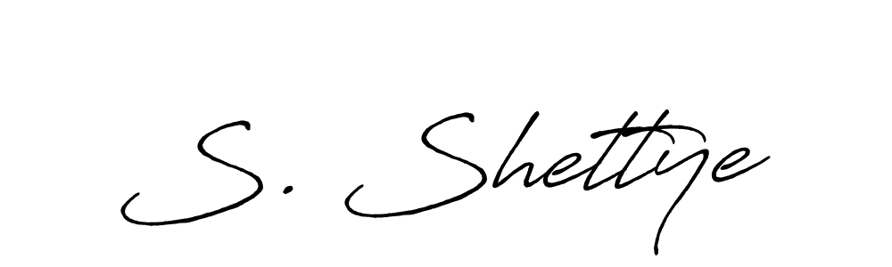 How to make S. Shettye name signature. Use Antro_Vectra_Bolder style for creating short signs online. This is the latest handwritten sign. S. Shettye signature style 7 images and pictures png