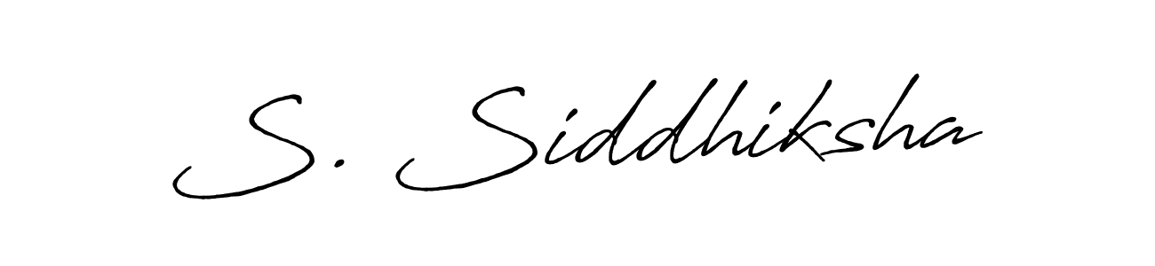 Make a beautiful signature design for name S. Siddhiksha. With this signature (Antro_Vectra_Bolder) style, you can create a handwritten signature for free. S. Siddhiksha signature style 7 images and pictures png