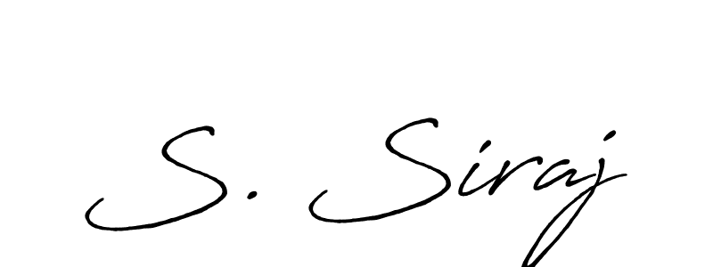 Also we have S. Siraj name is the best signature style. Create professional handwritten signature collection using Antro_Vectra_Bolder autograph style. S. Siraj signature style 7 images and pictures png