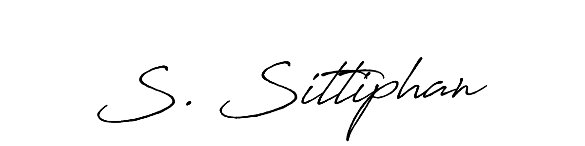 Create a beautiful signature design for name S. Sittiphan. With this signature (Antro_Vectra_Bolder) fonts, you can make a handwritten signature for free. S. Sittiphan signature style 7 images and pictures png