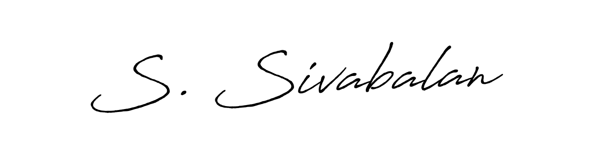 Make a beautiful signature design for name S. Sivabalan. With this signature (Antro_Vectra_Bolder) style, you can create a handwritten signature for free. S. Sivabalan signature style 7 images and pictures png