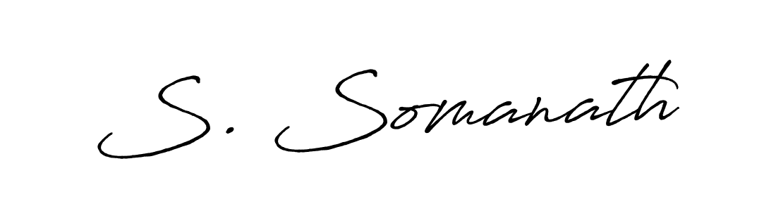 Use a signature maker to create a handwritten signature online. With this signature software, you can design (Antro_Vectra_Bolder) your own signature for name S. Somanath. S. Somanath signature style 7 images and pictures png