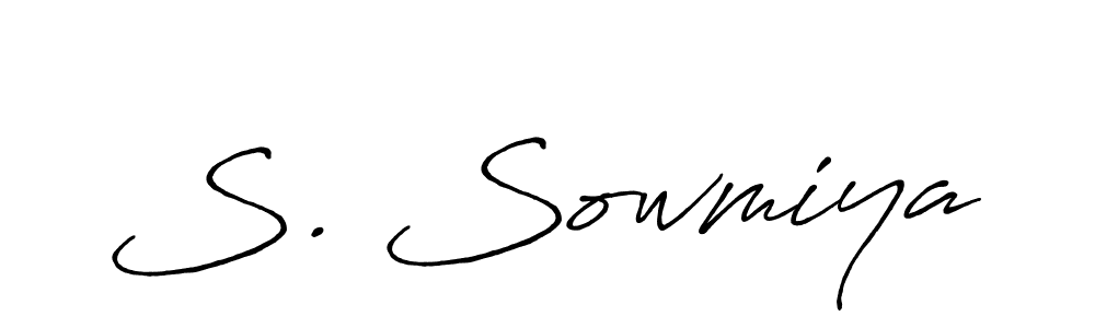 S. Sowmiya stylish signature style. Best Handwritten Sign (Antro_Vectra_Bolder) for my name. Handwritten Signature Collection Ideas for my name S. Sowmiya. S. Sowmiya signature style 7 images and pictures png