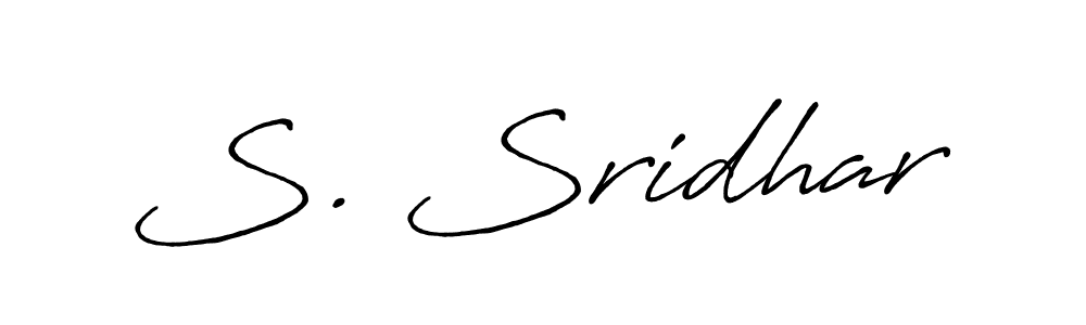 How to make S. Sridhar name signature. Use Antro_Vectra_Bolder style for creating short signs online. This is the latest handwritten sign. S. Sridhar signature style 7 images and pictures png