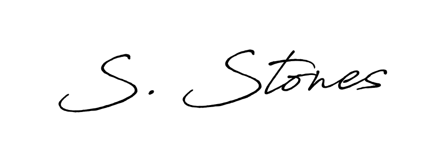 Design your own signature with our free online signature maker. With this signature software, you can create a handwritten (Antro_Vectra_Bolder) signature for name S. Stones. S. Stones signature style 7 images and pictures png