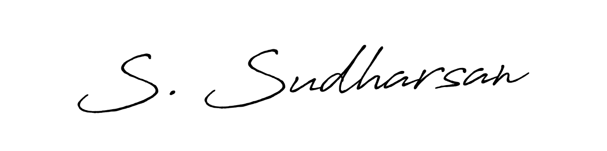 The best way (Antro_Vectra_Bolder) to make a short signature is to pick only two or three words in your name. The name S. Sudharsan include a total of six letters. For converting this name. S. Sudharsan signature style 7 images and pictures png