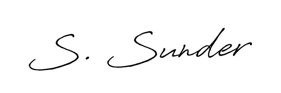 It looks lik you need a new signature style for name S. Sunder. Design unique handwritten (Antro_Vectra_Bolder) signature with our free signature maker in just a few clicks. S. Sunder signature style 7 images and pictures png