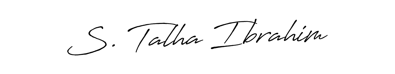 Antro_Vectra_Bolder is a professional signature style that is perfect for those who want to add a touch of class to their signature. It is also a great choice for those who want to make their signature more unique. Get S. Talha Ibrahim name to fancy signature for free. S. Talha Ibrahim signature style 7 images and pictures png