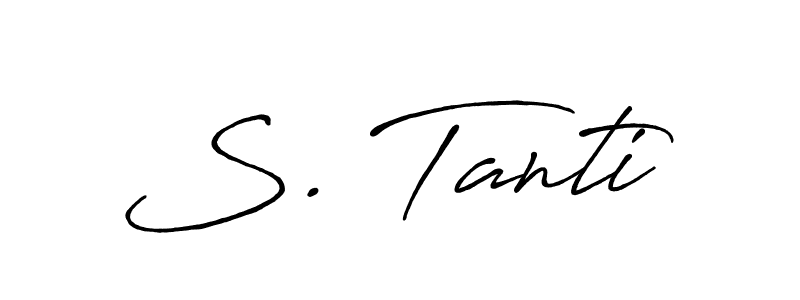 S. Tanti stylish signature style. Best Handwritten Sign (Antro_Vectra_Bolder) for my name. Handwritten Signature Collection Ideas for my name S. Tanti. S. Tanti signature style 7 images and pictures png