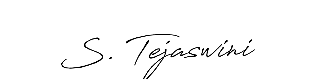 Create a beautiful signature design for name S. Tejaswini. With this signature (Antro_Vectra_Bolder) fonts, you can make a handwritten signature for free. S. Tejaswini signature style 7 images and pictures png