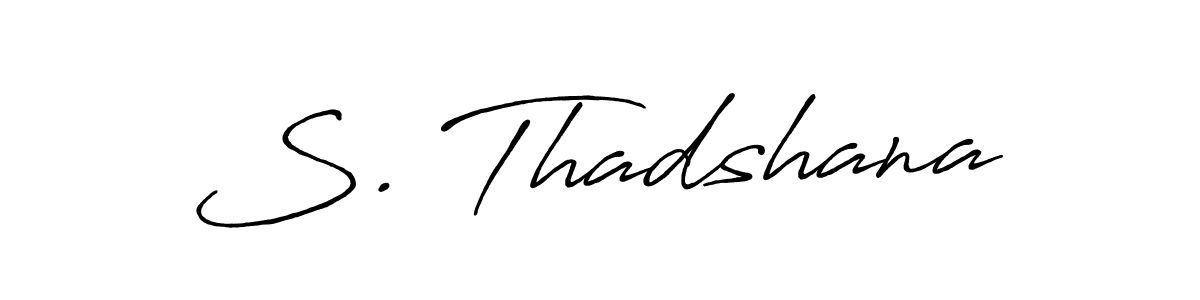 How to make S. Thadshana signature? Antro_Vectra_Bolder is a professional autograph style. Create handwritten signature for S. Thadshana name. S. Thadshana signature style 7 images and pictures png