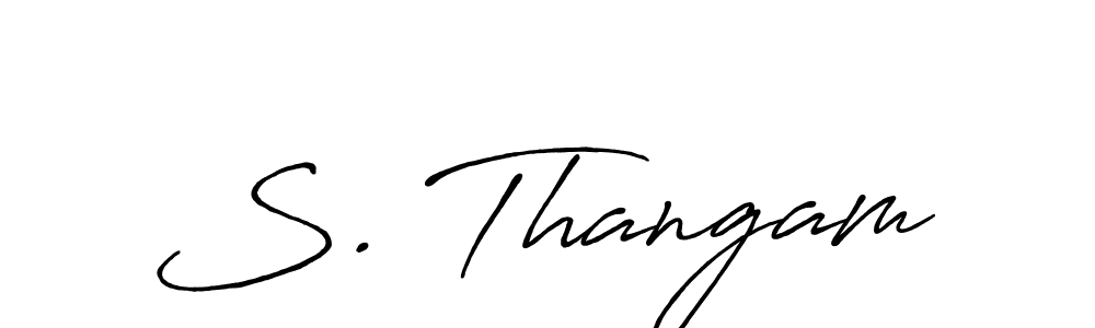 Use a signature maker to create a handwritten signature online. With this signature software, you can design (Antro_Vectra_Bolder) your own signature for name S. Thangam. S. Thangam signature style 7 images and pictures png