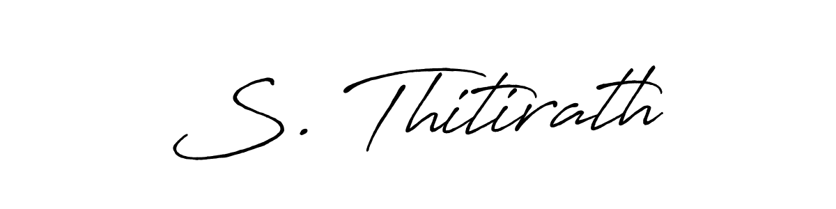 Similarly Antro_Vectra_Bolder is the best handwritten signature design. Signature creator online .You can use it as an online autograph creator for name S. Thitirath. S. Thitirath signature style 7 images and pictures png