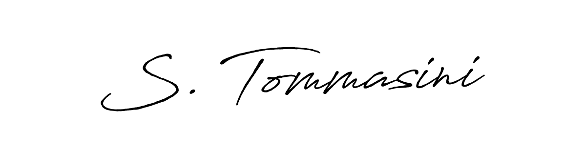 Antro_Vectra_Bolder is a professional signature style that is perfect for those who want to add a touch of class to their signature. It is also a great choice for those who want to make their signature more unique. Get S. Tommasini name to fancy signature for free. S. Tommasini signature style 7 images and pictures png