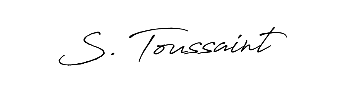 Make a short S. Toussaint signature style. Manage your documents anywhere anytime using Antro_Vectra_Bolder. Create and add eSignatures, submit forms, share and send files easily. S. Toussaint signature style 7 images and pictures png