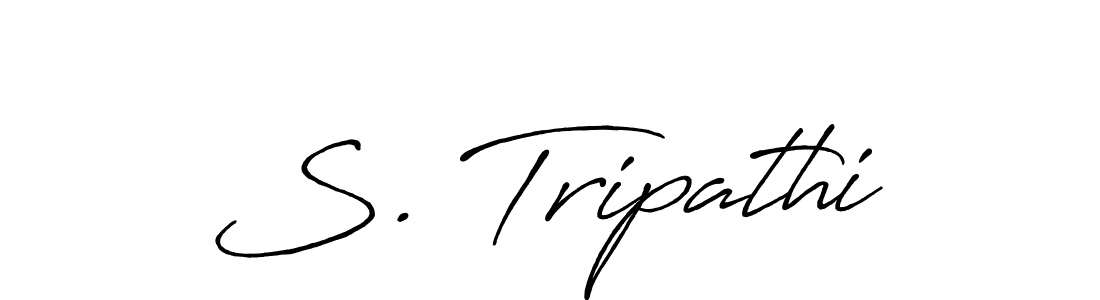 You should practise on your own different ways (Antro_Vectra_Bolder) to write your name (S. Tripathi) in signature. don't let someone else do it for you. S. Tripathi signature style 7 images and pictures png