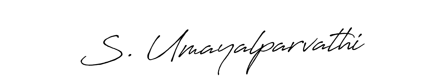 The best way (Antro_Vectra_Bolder) to make a short signature is to pick only two or three words in your name. The name S. Umayalparvathi include a total of six letters. For converting this name. S. Umayalparvathi signature style 7 images and pictures png