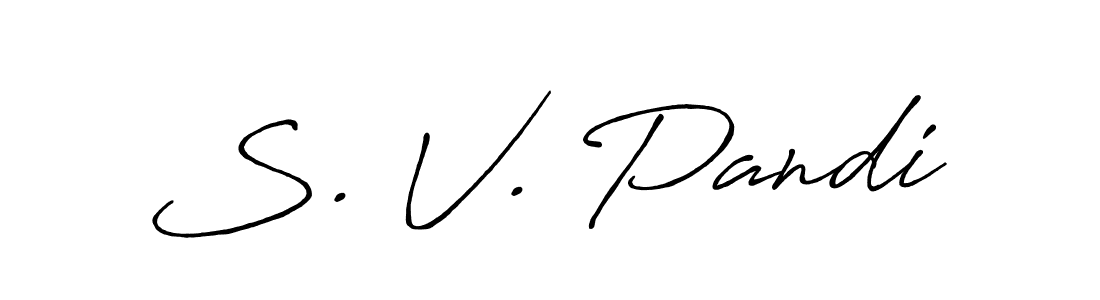 Make a short S. V. Pandi signature style. Manage your documents anywhere anytime using Antro_Vectra_Bolder. Create and add eSignatures, submit forms, share and send files easily. S. V. Pandi signature style 7 images and pictures png