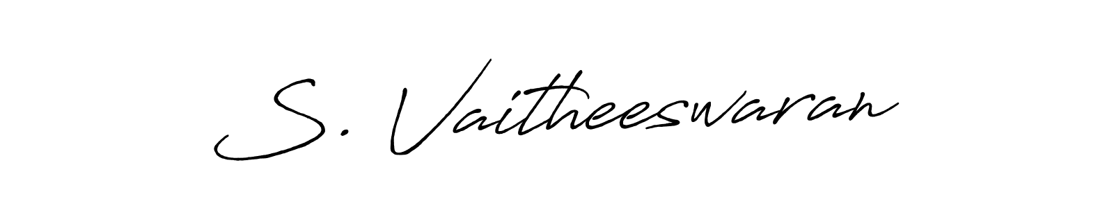 This is the best signature style for the S. Vaitheeswaran name. Also you like these signature font (Antro_Vectra_Bolder). Mix name signature. S. Vaitheeswaran signature style 7 images and pictures png