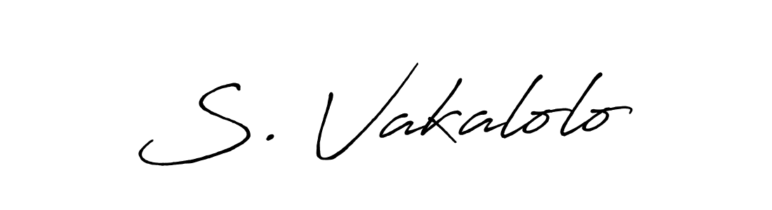 Also You can easily find your signature by using the search form. We will create S. Vakalolo name handwritten signature images for you free of cost using Antro_Vectra_Bolder sign style. S. Vakalolo signature style 7 images and pictures png