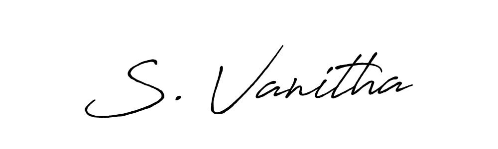 Use a signature maker to create a handwritten signature online. With this signature software, you can design (Antro_Vectra_Bolder) your own signature for name S. Vanitha. S. Vanitha signature style 7 images and pictures png