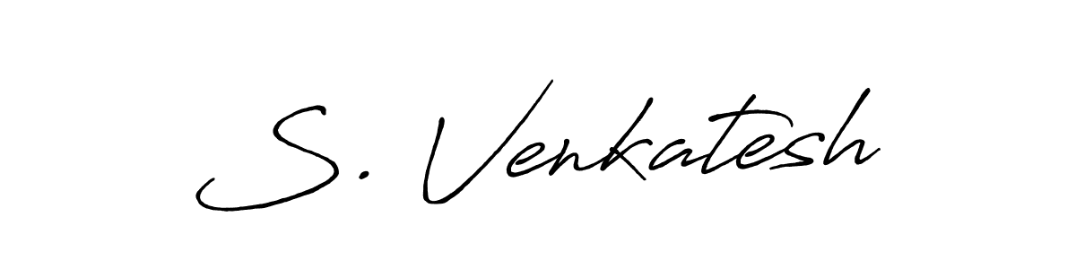 The best way (Antro_Vectra_Bolder) to make a short signature is to pick only two or three words in your name. The name S. Venkatesh include a total of six letters. For converting this name. S. Venkatesh signature style 7 images and pictures png