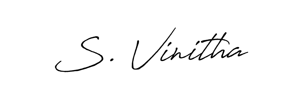 Design your own signature with our free online signature maker. With this signature software, you can create a handwritten (Antro_Vectra_Bolder) signature for name S. Vinitha. S. Vinitha signature style 7 images and pictures png