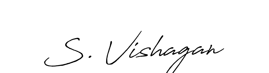 Also You can easily find your signature by using the search form. We will create S. Vishagan name handwritten signature images for you free of cost using Antro_Vectra_Bolder sign style. S. Vishagan signature style 7 images and pictures png